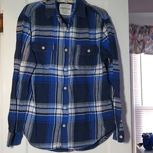 Plaid long sleeve button up